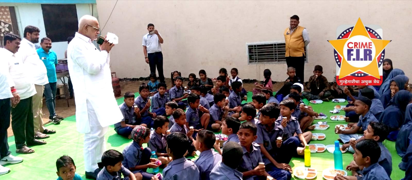 मुलांच्या चेहऱ्यावर हास्य: आ. रघुवंशींकडून पावभाजी-आईस्क्रीमचे वितरण…..